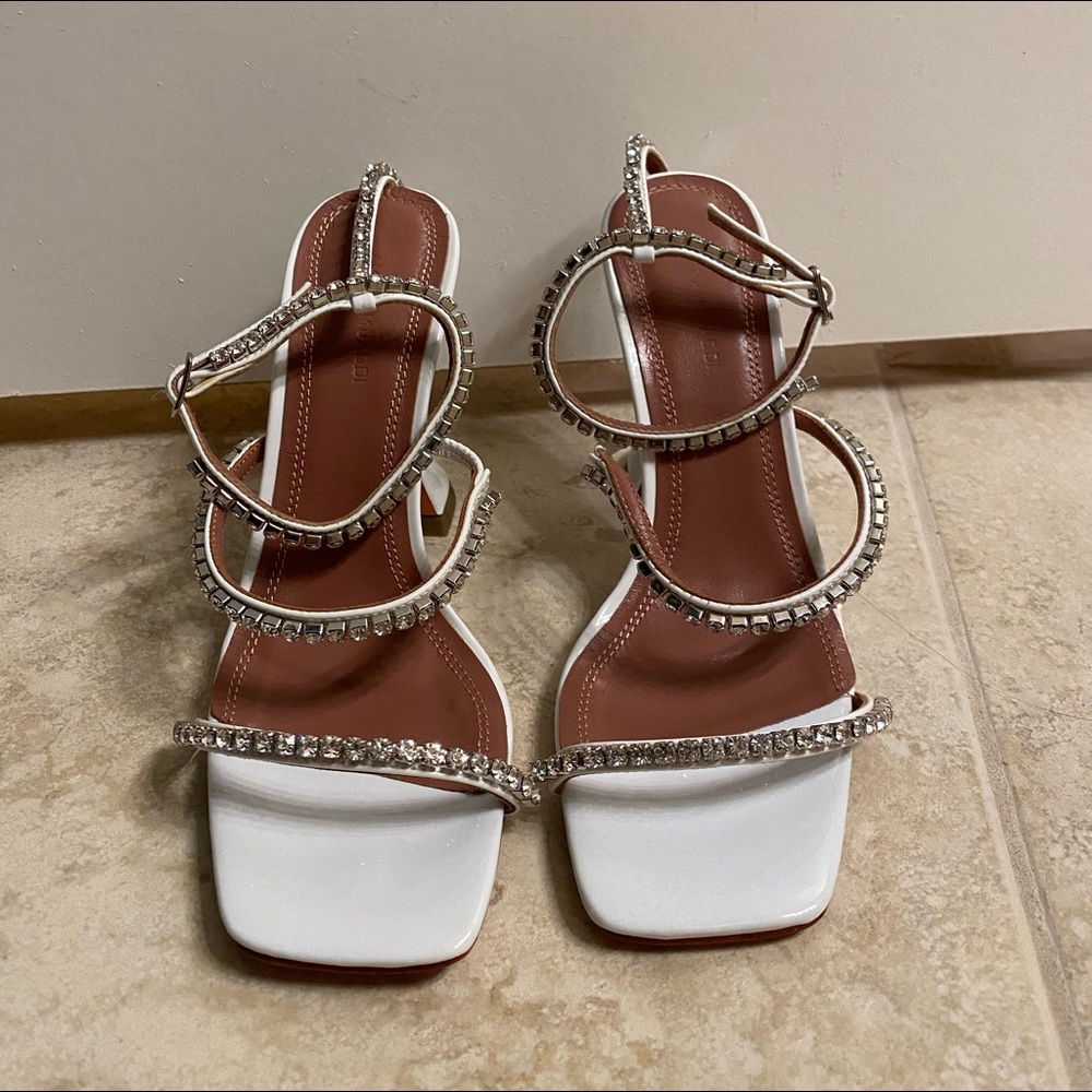 Never been worn Gilda Metallic Crystal Sandals